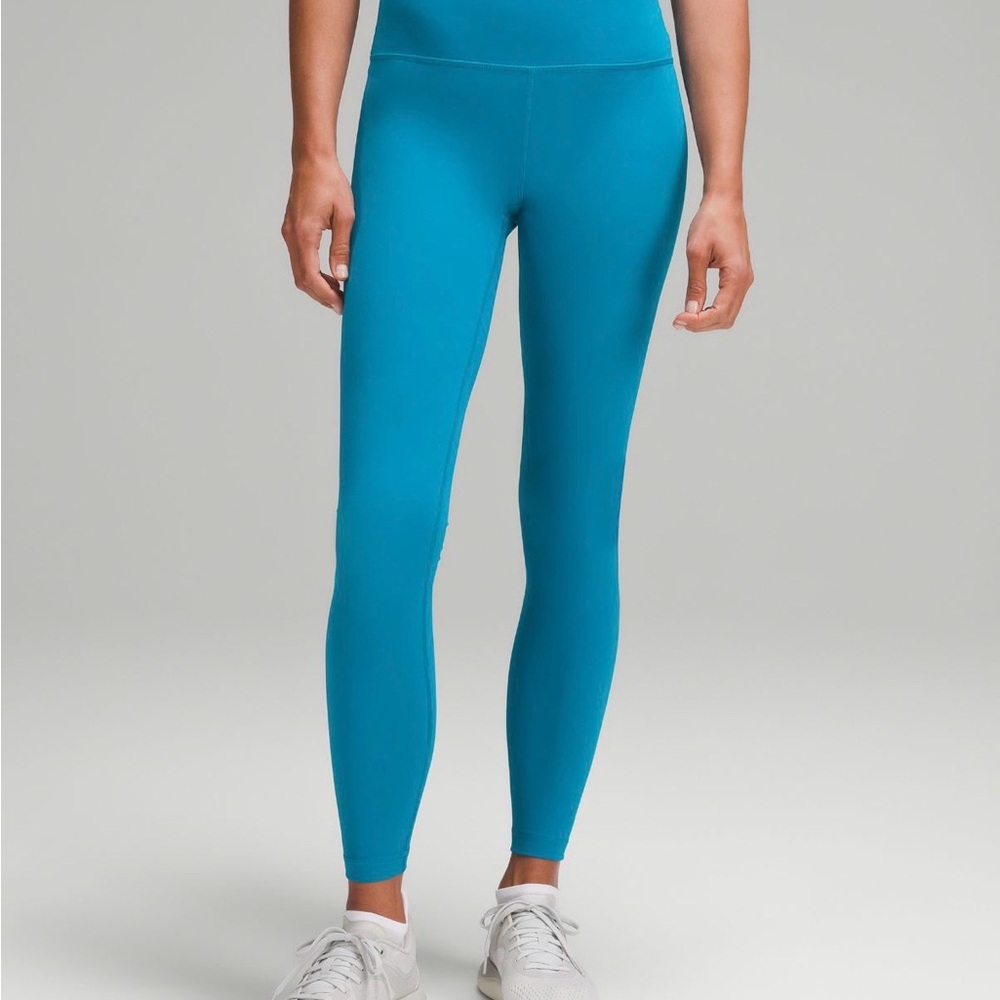 Lululemon Wunder Train Hawaiian Blue 28”Leggings Size 4